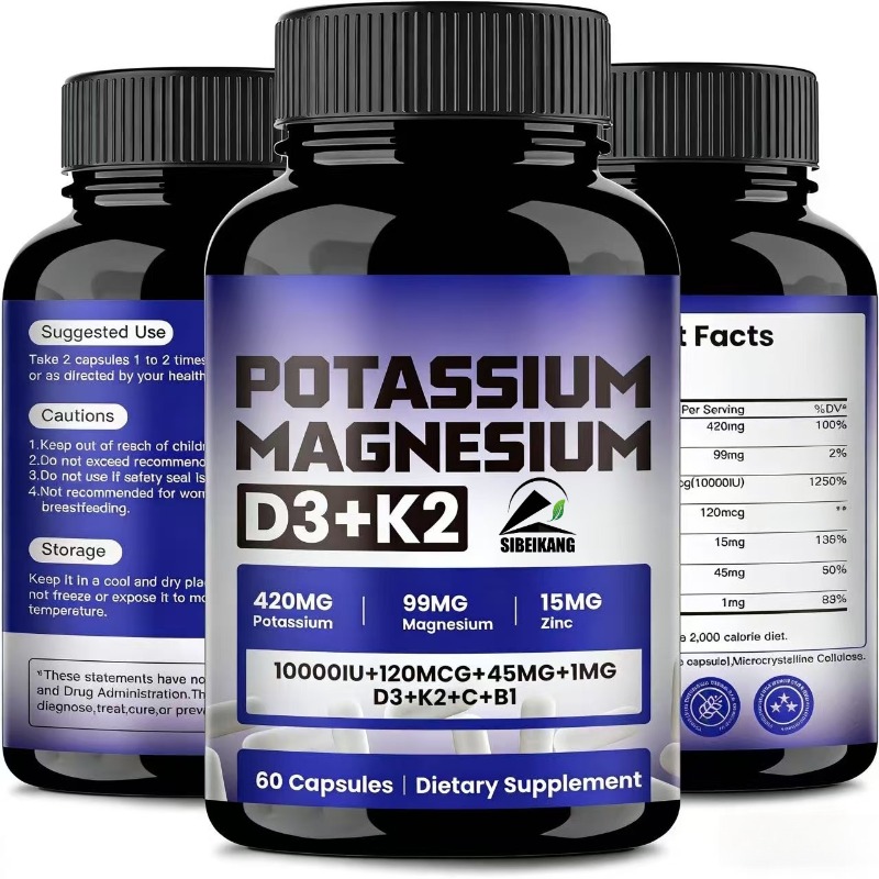 Vitamin D3 K2 Drop - Cápsulas de potássio, magnésio e zinco