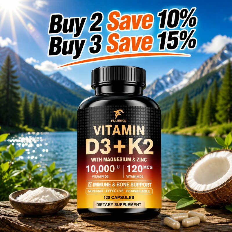 Vitamin D3 K2 Drop - Suplemento de Vitamina D3 K2 10000UI,