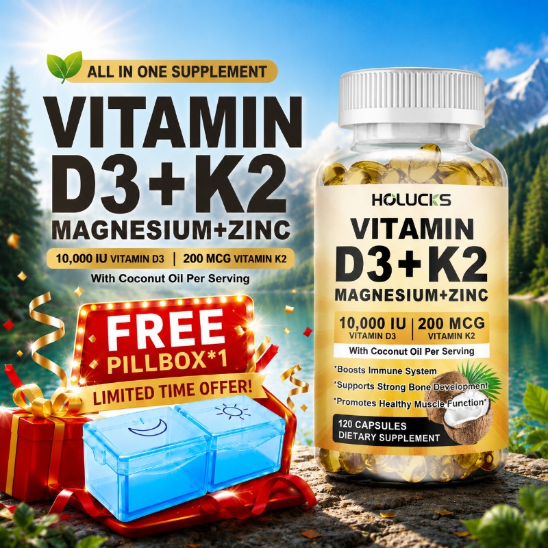 Vitamin D3 K2 Drop - Suplemento vitamínico 4 em 1, com