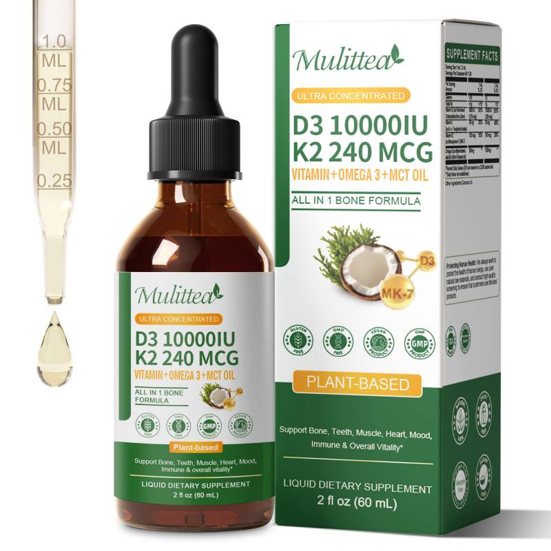 Vitamin D3 K2 Drop - Mulittea Vitamina K2+D3 60ml Gotas com