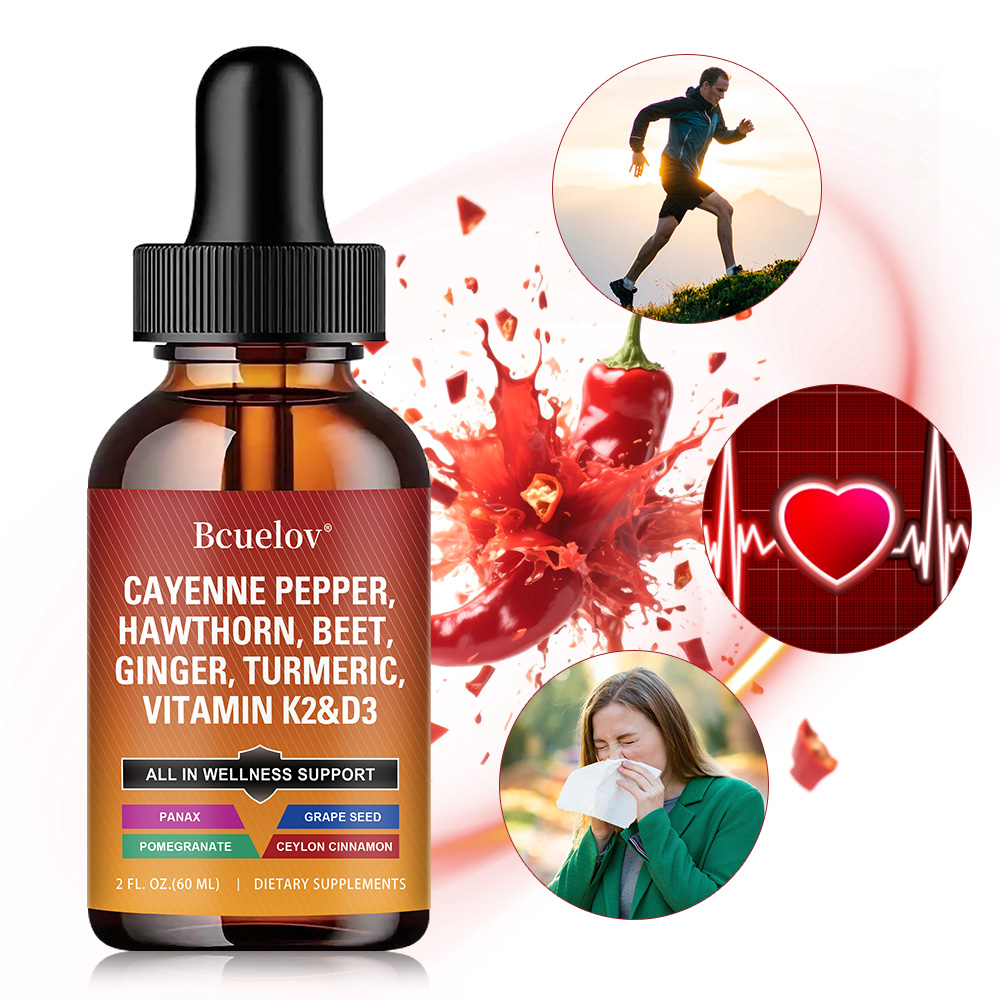 Vitamin D3 K2 Drop - Suplemento Líquido de Pimenta Caiena, Mistura