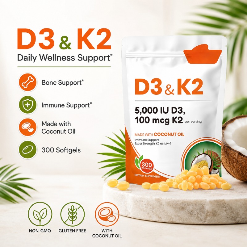 Vitamin D3 K2 Drop - Cápsulas de Vitamina D3 K2 com