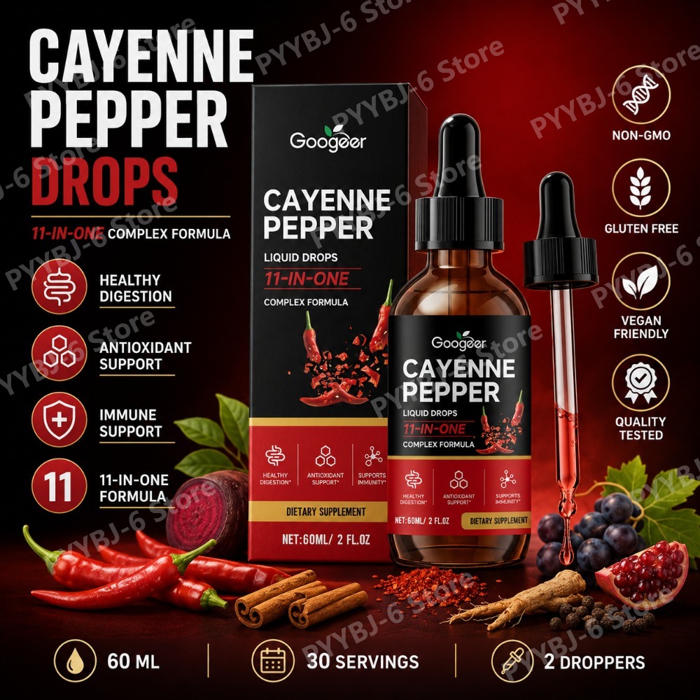 Vitamin D3 K2 Drop - Gotas Líquidas de Pimenta Cayenne Googeer