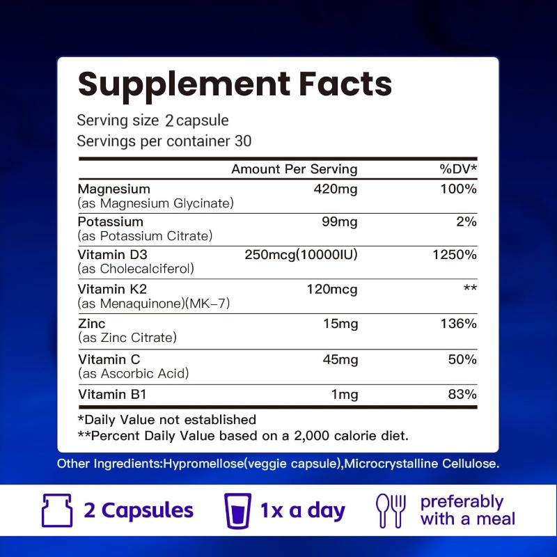 Cápsulas de potássio, magnésio - Vitamin D3 K2 Drop avaliação e preço