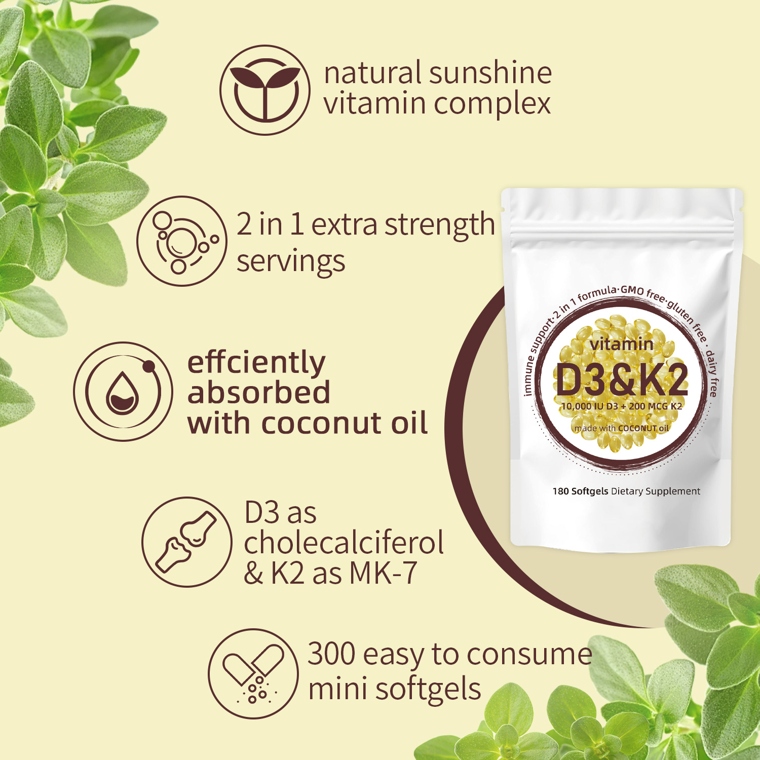 Cápsulas moles de vitamina D3  - Vitamin D3 K2 Drop avaliação e preço