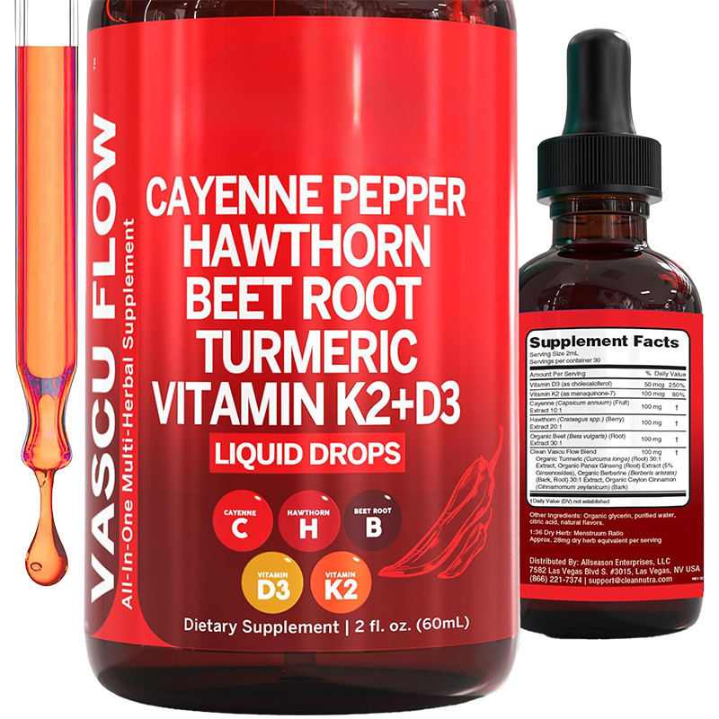 Gotas de pimenta de cayenne 60 - Vitamin D3 K2 Drop avaliação e preço