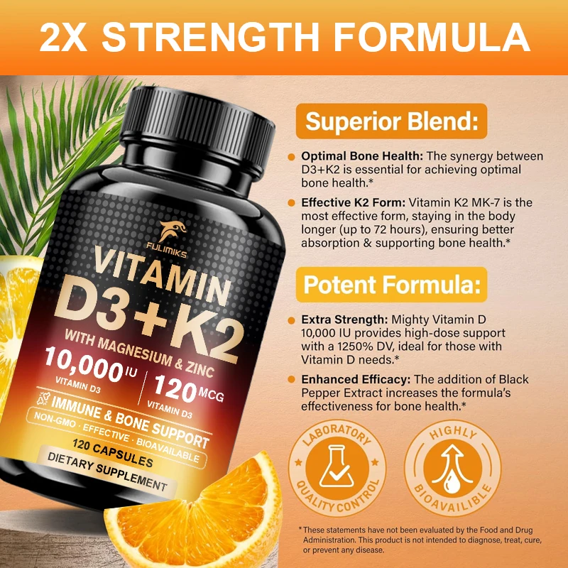 Suplemento de Vitamina D3 K2 1 - Vitamin D3 K2 Drop avaliação e preço