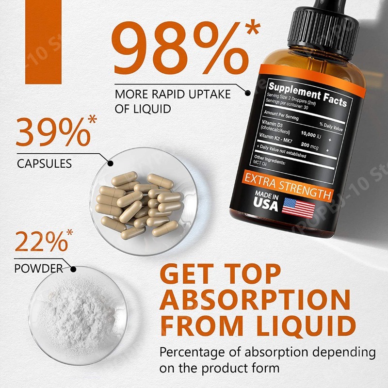Gotas Líquidas de Vitamina D3  - Vitamin D3 K2 Drop avaliação e preço