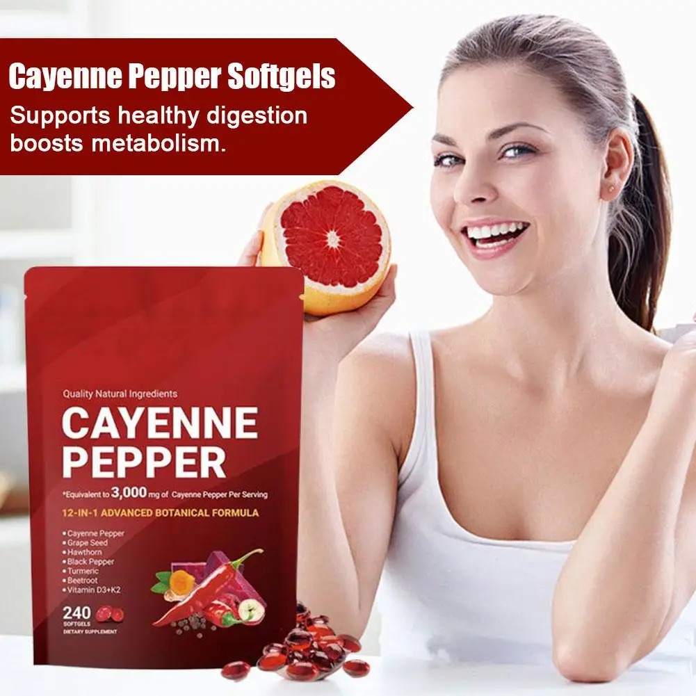 240 Cápsulas de Pimenta Cayenn - Vitamin D3 K2 Drop avaliação e preço